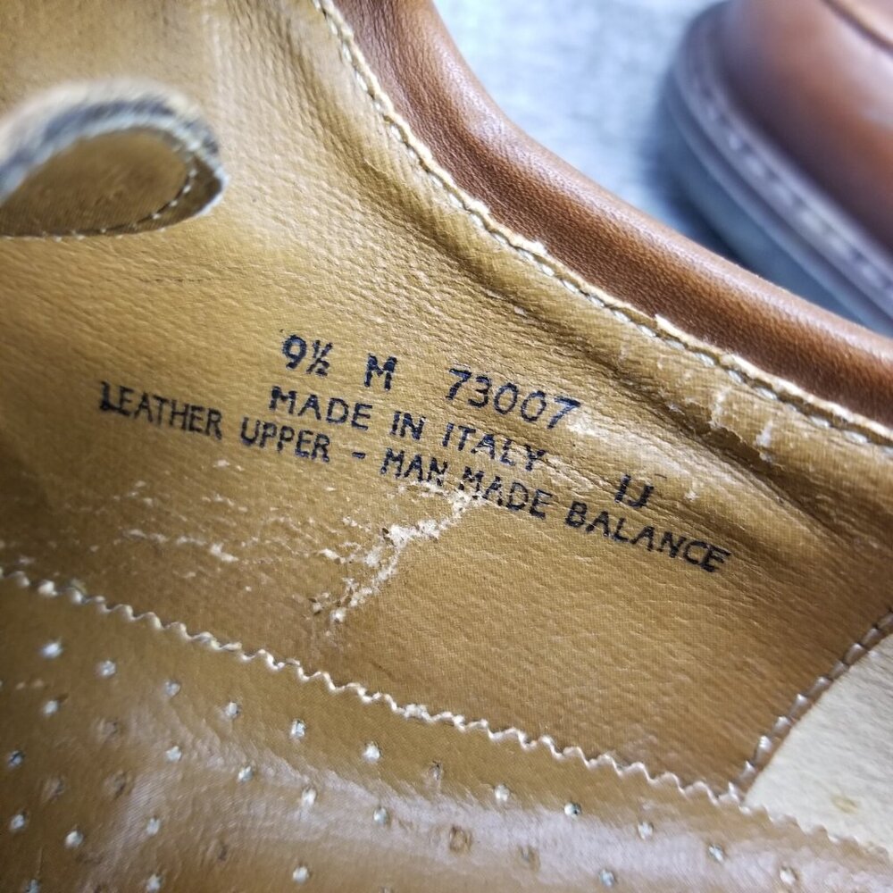 ✅Florsheim Ease Brown Leather Apron-Toe Oxford Business Dress Shoes Men's 9.5M - Picture 2 of 11